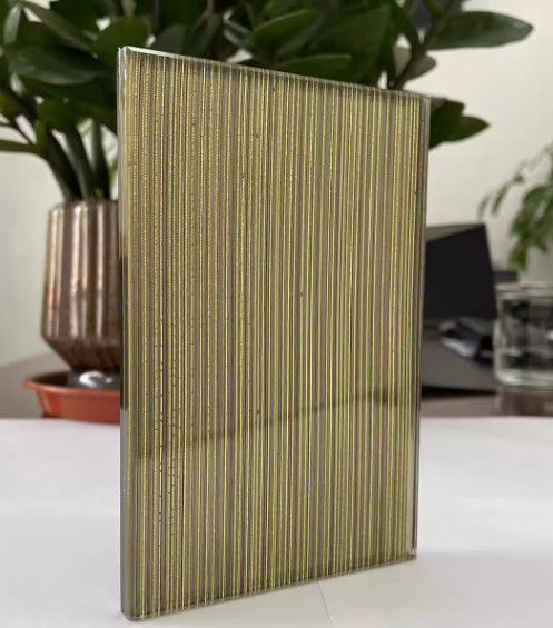 Vetro trasparente di specialità reticolato a colori vetro stratificato a filo per la decorazione degli interni