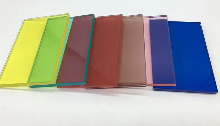 Processo di vetro colorato con colore verde scuro / grigio scuro / blu Ford