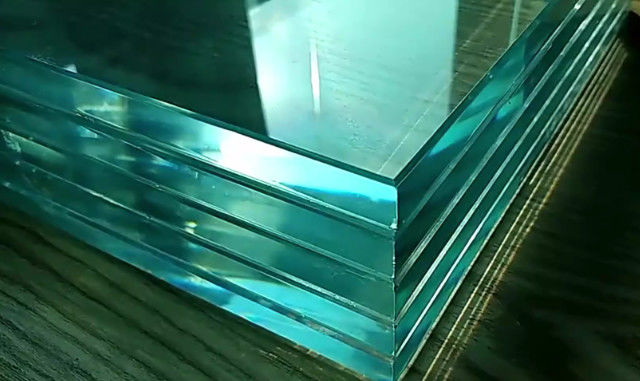 Vetro laminato temperato trasparente 6.38/10.38/16/12 /13.52 mm bordo lucidato a ferro basso