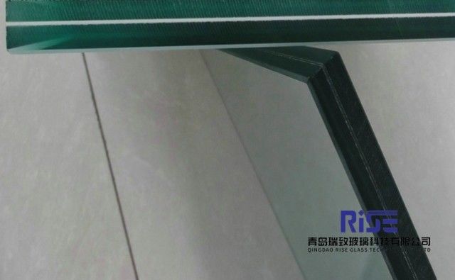 Vetro di sicurezza laminato temperato 6.38-12.38mm trasparente e personalizzabile con superficie incisa con acido congelato