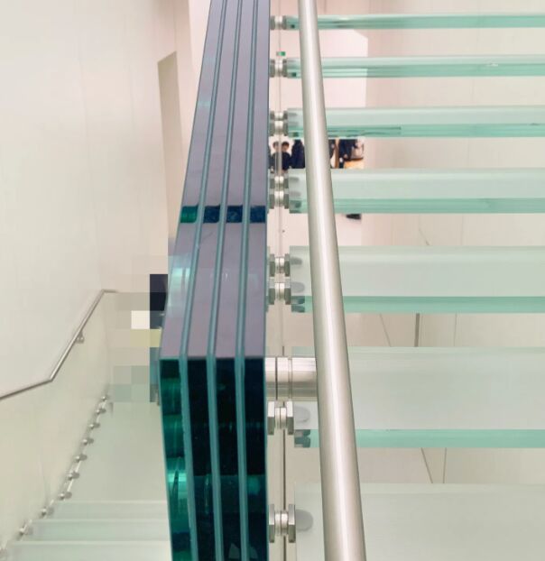 6.76-12.38mm Edificio laminato Temperato Decorativo Costruzione di sicurezza Scala vetro